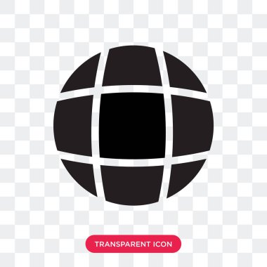 Saydam arka plan üzerinde Worldw izole dünya çapında vektör simgesi