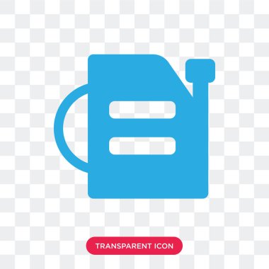 Petrol şeffaf arka plan üzerinde yağ olabilir izole simge vektör 