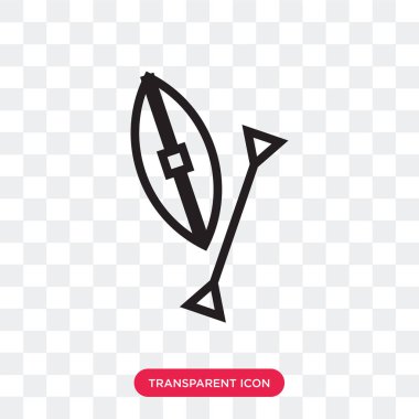 Amerikan futbolu vektör simgesi üzerinde şeffaf arka plan izole