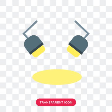 Saydam arka plan üzerinde Spotli izole spot vektör simgesi