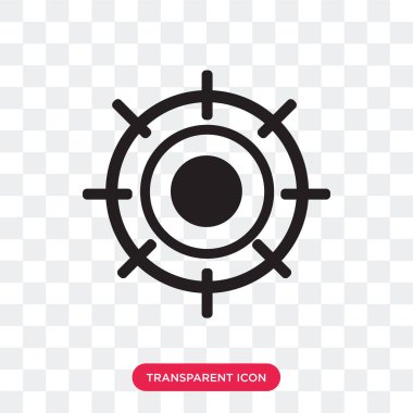 Saydam arka plan üzerinde hedef lo izole hedef vektör simgesi