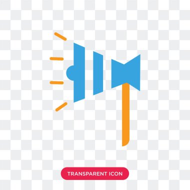 Saydam arka plan üzerinde Megaph izole Megafon vektör simgesi