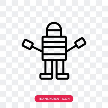 Saydam arka plan üzerinde uzaylı logo izole uzaylı vektör simgesi