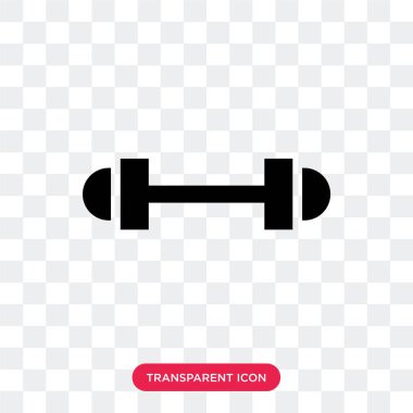 Vektör simgesi üzerinde şeffaf backgr izole eğitim için halter