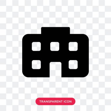 Saydam arka plan üzerinde şehir s izole Belediye Binası vektör simgesi