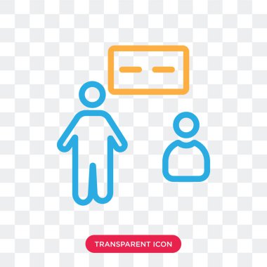 Saydam arka plan üzerinde ön izole sunu vektör simgesi