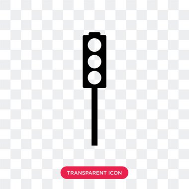 Saydam arka plan üzerinde Tr izole trafik ışığı vektör simgesi