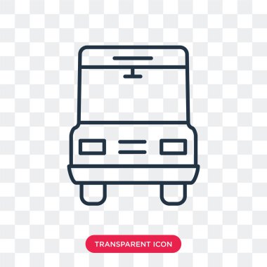 Saydam arka plan üzerinde hapishane otobüsü logo tasarımı izole hapishane otobüsü vektör simgesi