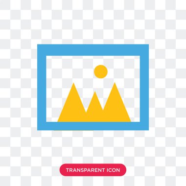 Saydam arka plan üzerinde resim logo izole görüntü vektör simgesi