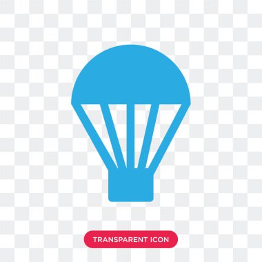 Sıcak hava balon vektör simgesi üzerinde şeffaf arka plan izole, 