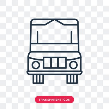 Saydam arka plan üzerinde toplu taşıma logo tasarımı izole ulaşım vektör simgesi