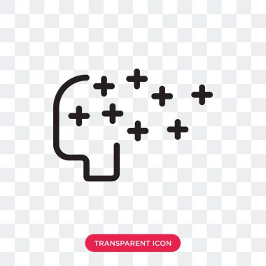 Yapay zeka vektör simgesi üzerinde saydam arka izole