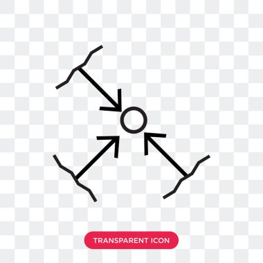 Eğri ok vektör simge Cur şeffaf arka plan üzerinde izole