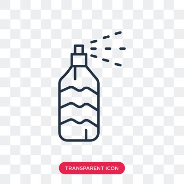 Saydam arka plan üzerinde sprey logo tasarımı izole sprey vektör simgesi