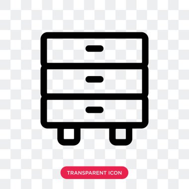 Saydam arka plan üzerinde kabine izole kabine vektör simgesi 