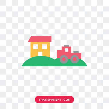 Saydam arka plan üzerinde ahır logosu d izole ahır vektör simgesi