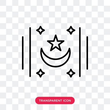 Saydam arka plan üzerinde Islam logo tasarımı izole Islam vektör simgesi