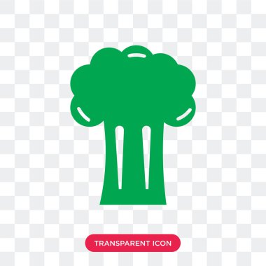 Saydam arka plan üzerinde Broccol izole brokoli vektör simgesi