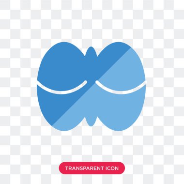 Saydam arka plan üzerinde izole insan beyincik vektör simgesi,