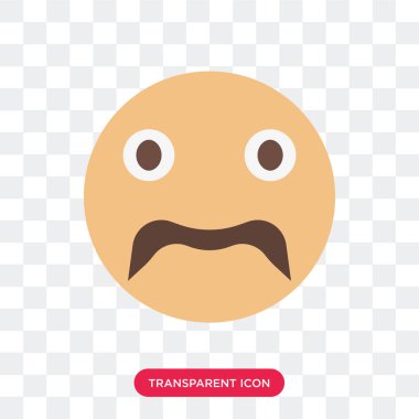 Saydam arka plan üzerinde Hi izole hipster gülümseme vektör simgesi