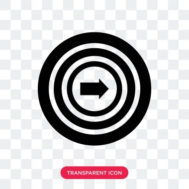 Saydam arka plan üzerinde hedef lo izole hedef vektör simgesi