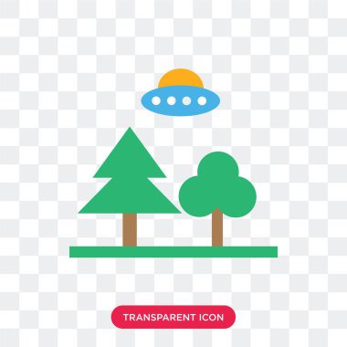 Saydam arka plan üzerinde Ufo logo des izole Ufo vektör simgesi