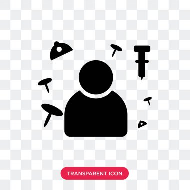 Saydam arka plan üzerinde madenci logo izole madenci vektör simgesi