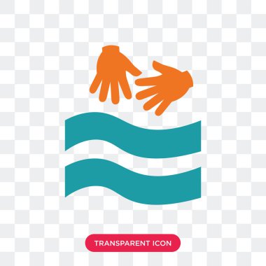 Saydam arka plan üzerinde yıkama logosu d izole vektör simge yıkama