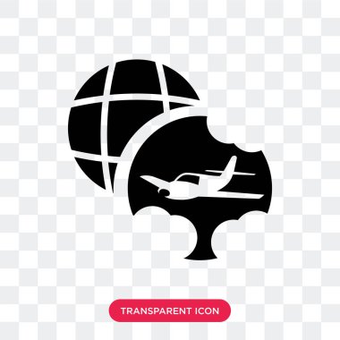 Saydam arka plan üzerinde seyahat lo izole seyahat vektör simgesi