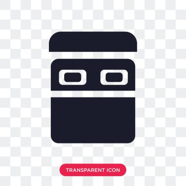 Saydam arka plan üzerinde yatak logo des izole yatak vektör simgesi