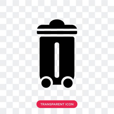 Geri dönüşüm kutusu vektör simgesi şeffaf arka plan üzerinde Recy izole