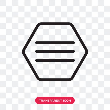 saydam arka plan üzerinde menü logo d izole menü vektör simgesi