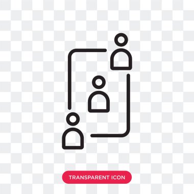 Saydam arka plan üzerinde Teamwor izole ekip çalışması vektör simgesi