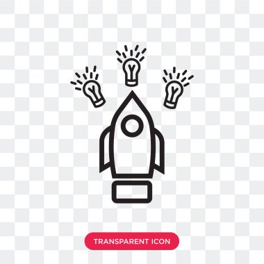 Saydam arka plan üzerinde başlangıç izole başlangıç vektör simgesi 