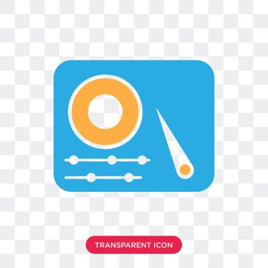 Saydam arka plan üzerinde zor d izole sabit disk vektör simgesi