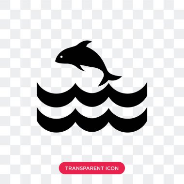 Saydam arka plan üzerinde balina logo izole balina vektör simgesi