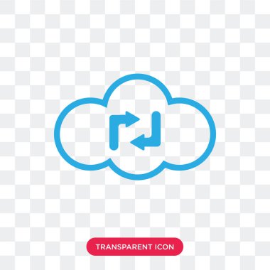 Vektör simgesi üzerinde şeffaf arka plan izole bulut, 