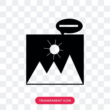 Saydam arka plan üzerinde resim logo izole görüntü vektör simgesi