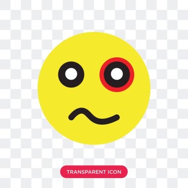 Siyah göz vektör simgesini şeffaf arka plan üzerinde siyah izole 