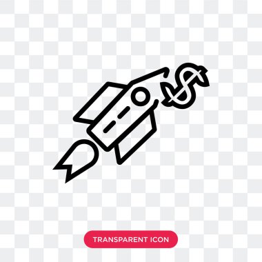 Saydam arka plan üzerinde başlangıç izole başlangıç vektör simgesi 