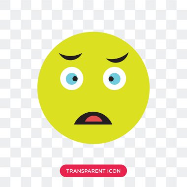 Saydam arka plan üzerinde üzgün logo des izole üzgün vektör simgesi