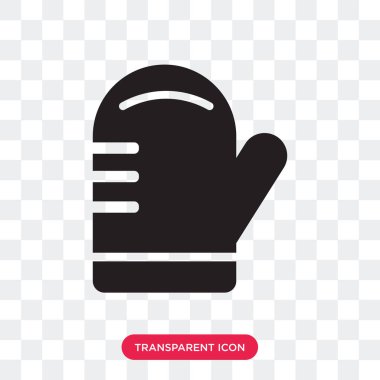 Saydam arka plan üzerinde eldiven lo izole eldivenler vektör simgesi