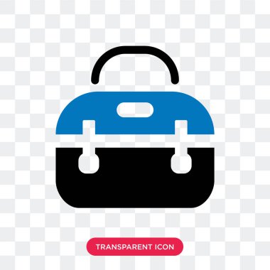 Evrak Çantası'nı vektör simge şeffaf arka plan üzerinde Briefc izole