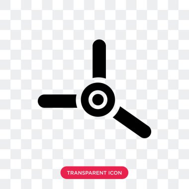 Saydam arka plan üzerinde uskur izole pervane vektör simgesi