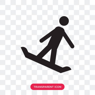 saydam arka plan üzerinde sno izole snowboard vektör simgesi