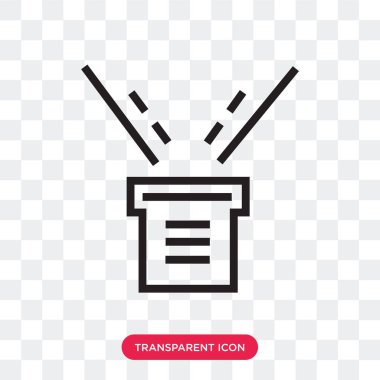 Saydam arka plan üzerinde değnek logosu d izole değnek vektör simgesi