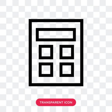 saydam arka plan üzerinde calcu izole hesap makinesi vektör simgesi