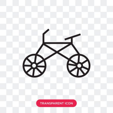 saydam arka plan üzerinde bisiklet logosu d izole Bisiklet vektör simgesi