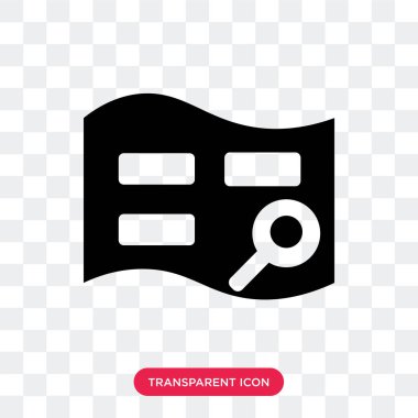 Şeffaf arka plan, harita logo des izole vektör simge göster