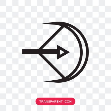 saydam arka plan üzerinde ok logosu izole ok vektör simgesi